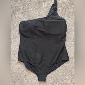 Old Navy one shoulder black one piece swimsuit